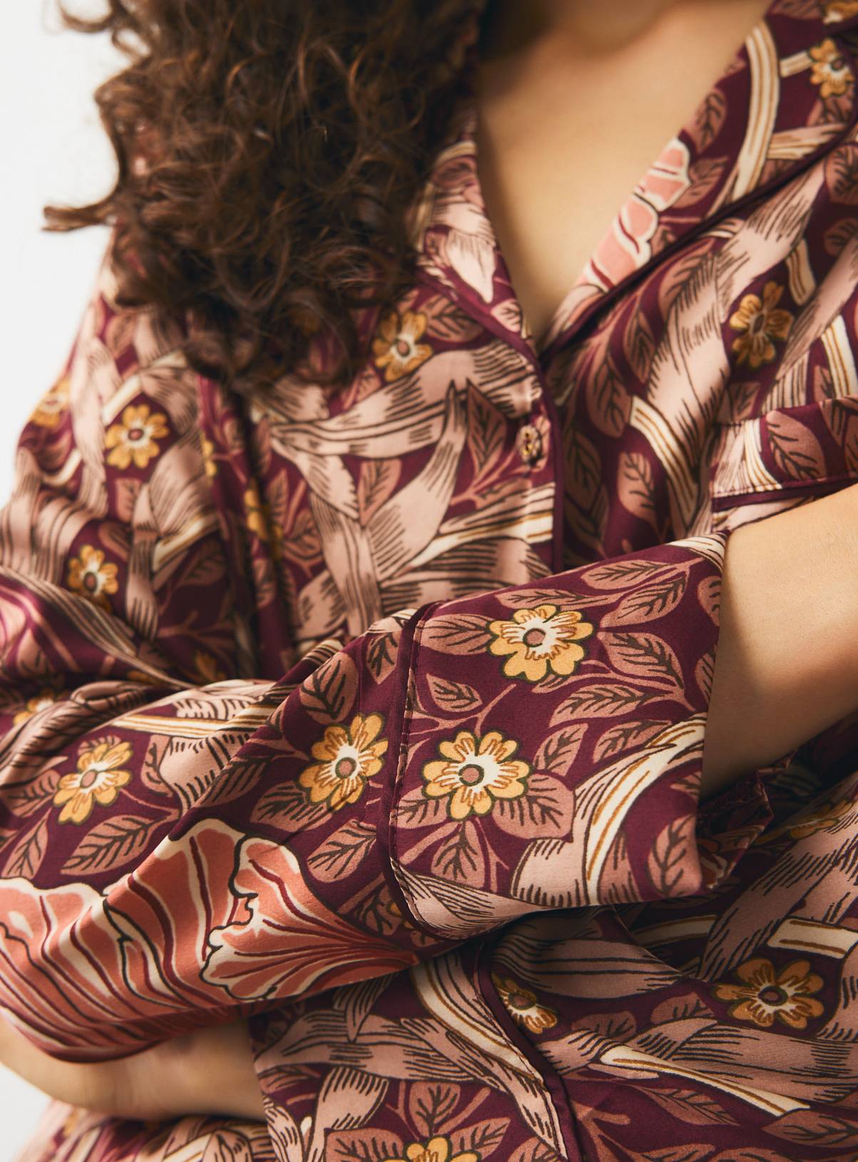 Tu x Morris & Co. Pimpernel Sateen Pyjamas L - Image 3
